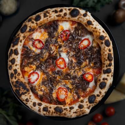 Brisket pizza at OLIO